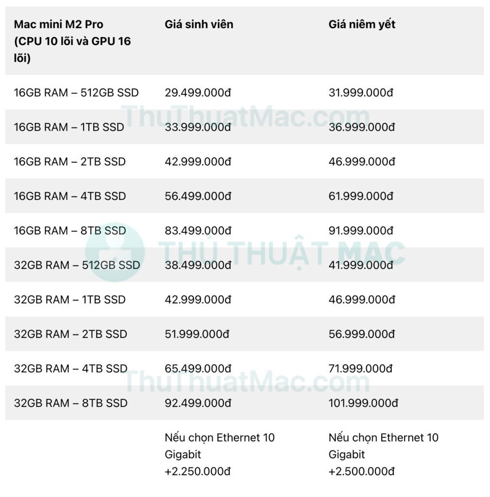 Bảng giá MacBook / Mac cho sinh viên từ Apple Store trực tuyến 41